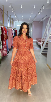 Vestido Madalena Caramelo